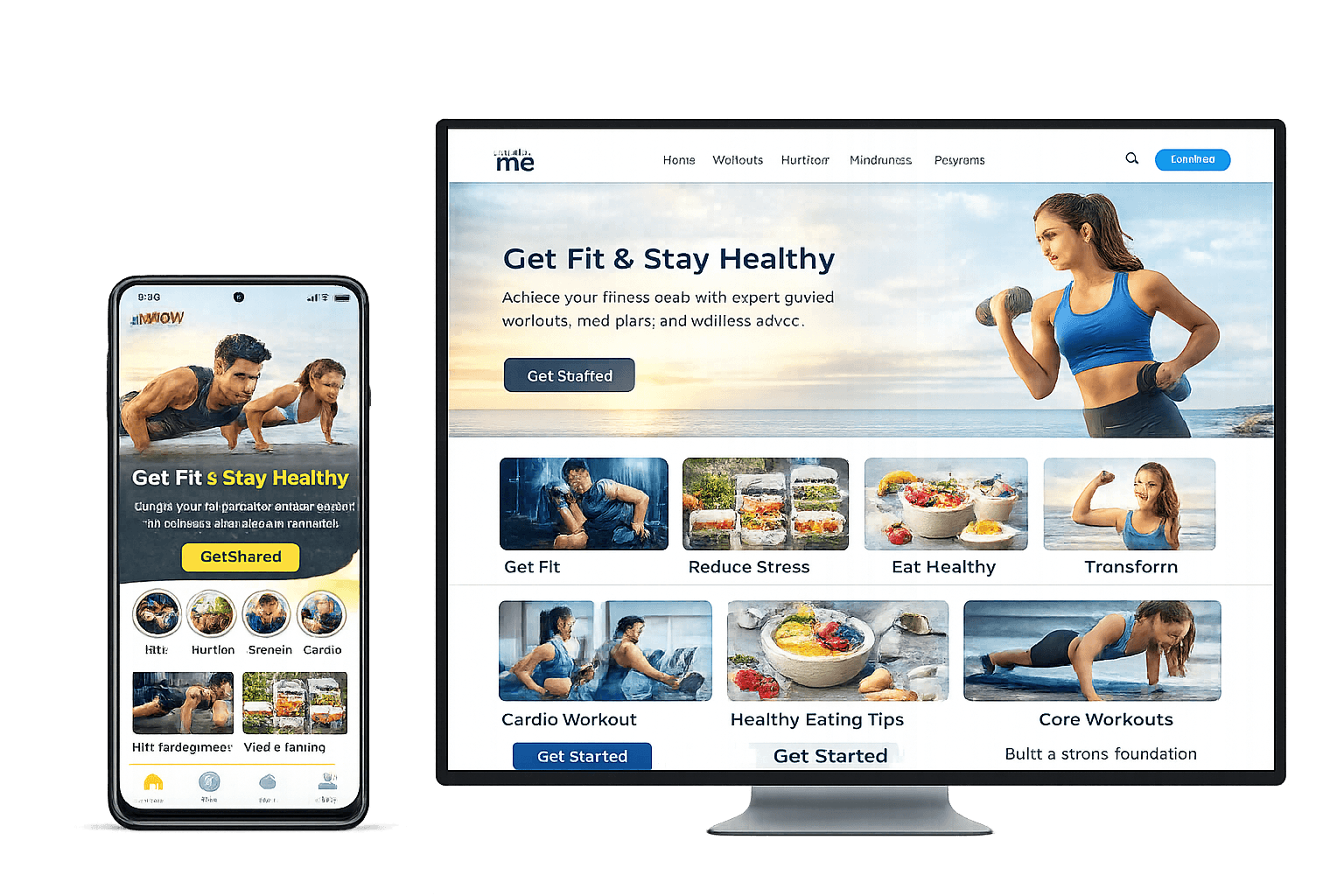 Fitness App Dashboard Mockups